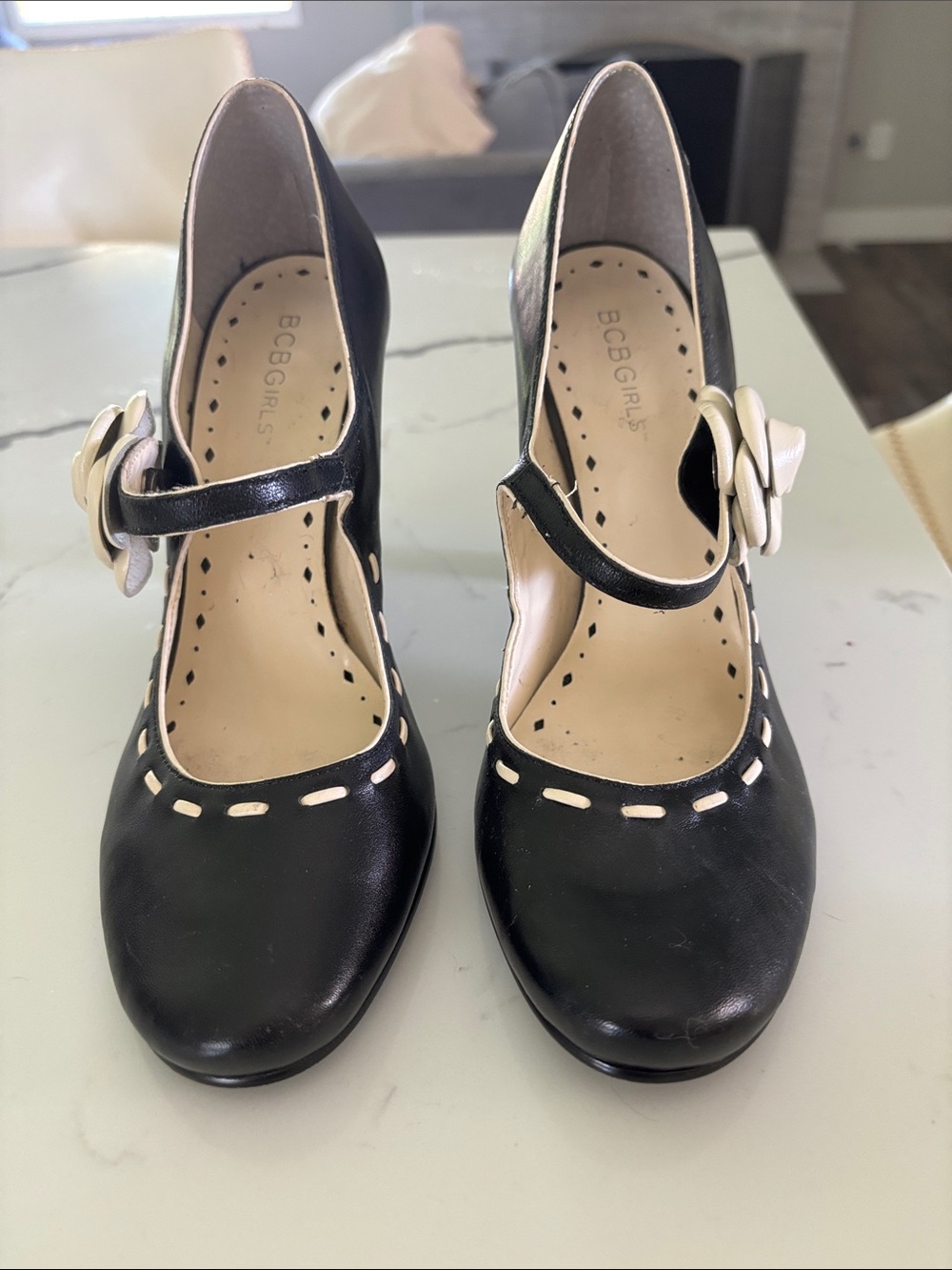 BCBGirls Black Mary Jane vintage Heels